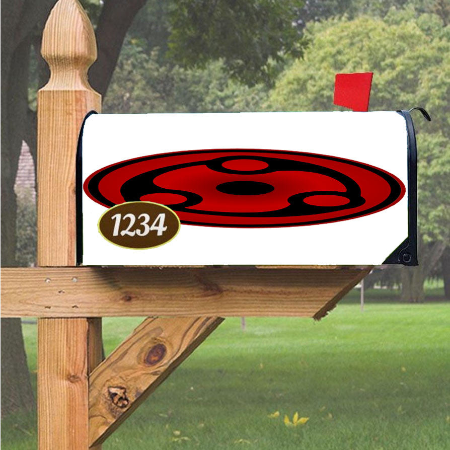 Madara Uchiha Mangekyou Sharingan Magnetic Mailbox Cover 18" X 21" Outdoor Decor