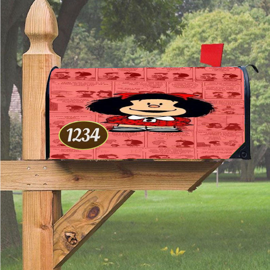 Mafalda Comic Magnetic Mailbox Cover 18" X 21" Outdoor Decor