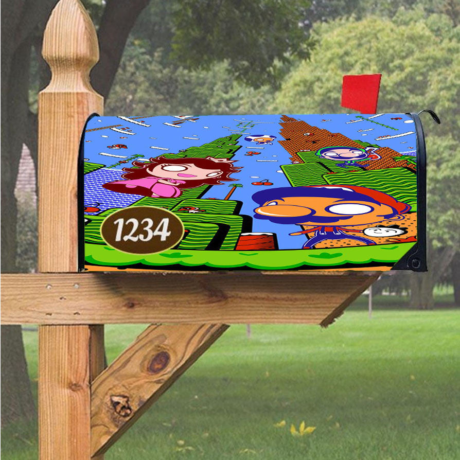 Mario Cute Magnetic Mailbox Cover 18" X 21" Outdoor Decor