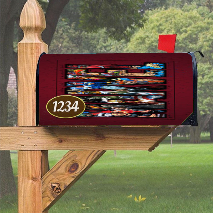 Marvel Wallpaper Magnetic Mailbox Cover 18" X 21" Outdoor Decor