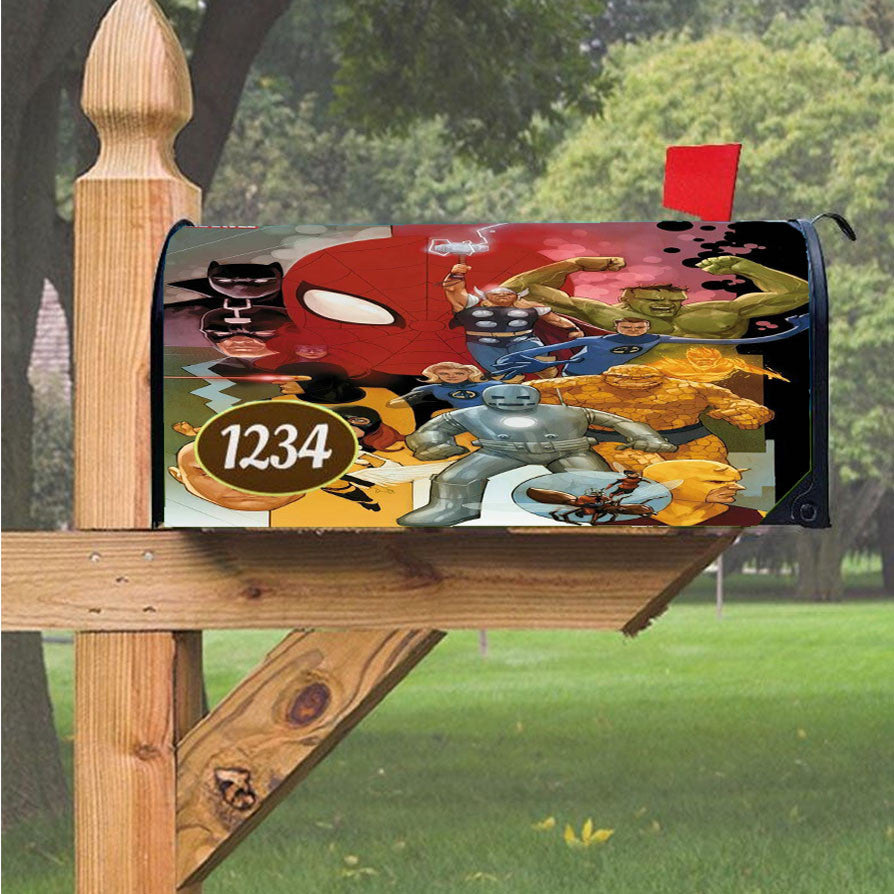 Marvels 80Th Anniversary Magnetic Mailbox Cover 18" X 21" Outdoor Decor