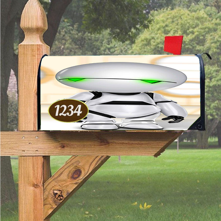 Marvin The Paranoid Android Magnetic Mailbox Cover 18" X 21" Outdoor Decor