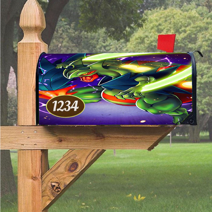 Mega Sceptile Legendary Pokemon Magnetic Mailbox Cover 18" X 21" Outdoor Decor