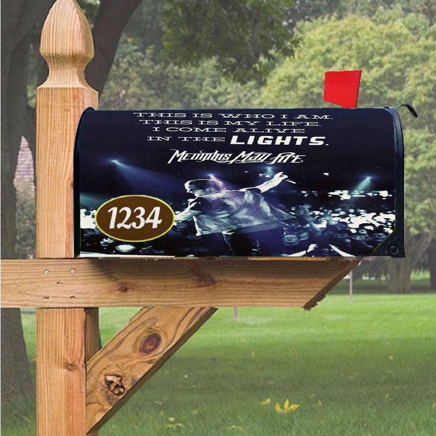 Memphis May Fire Light Magnetic Mailbox Cover 18" X 21" Outdoor Decor