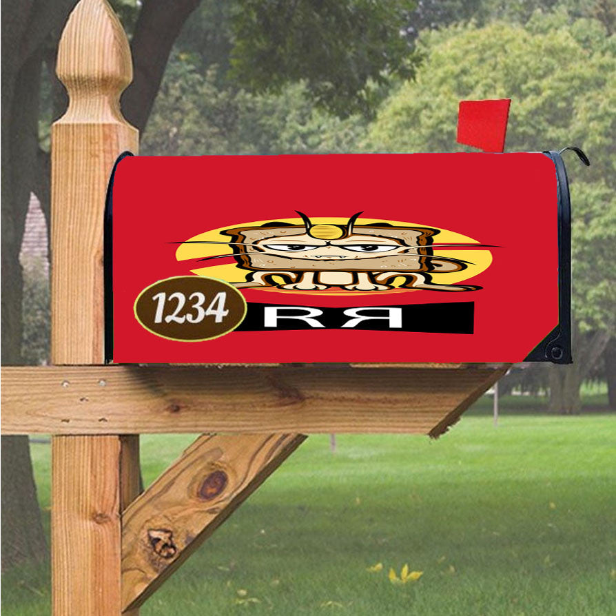 Meow Rocket Team Pokemon Magnetic Mailbox Cover 18" X 21" Outdoor Decor