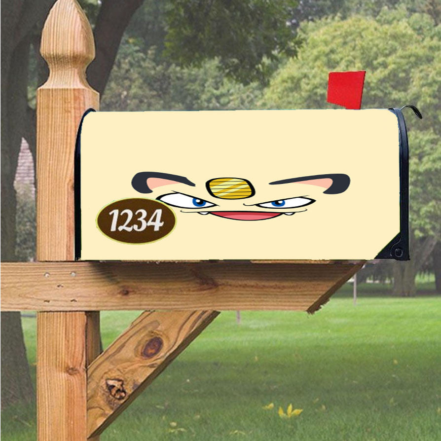 Meowth Pokemon Magnetic Mailbox Cover 18" X 21" Outdoor Decor