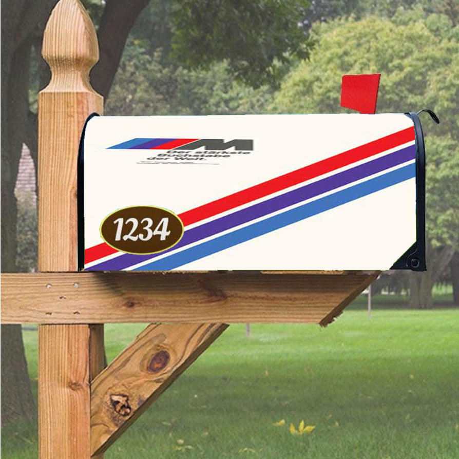 Mercedes Benz Stripes Magnetic Mailbox Cover 18" X 21" Outdoor Decor