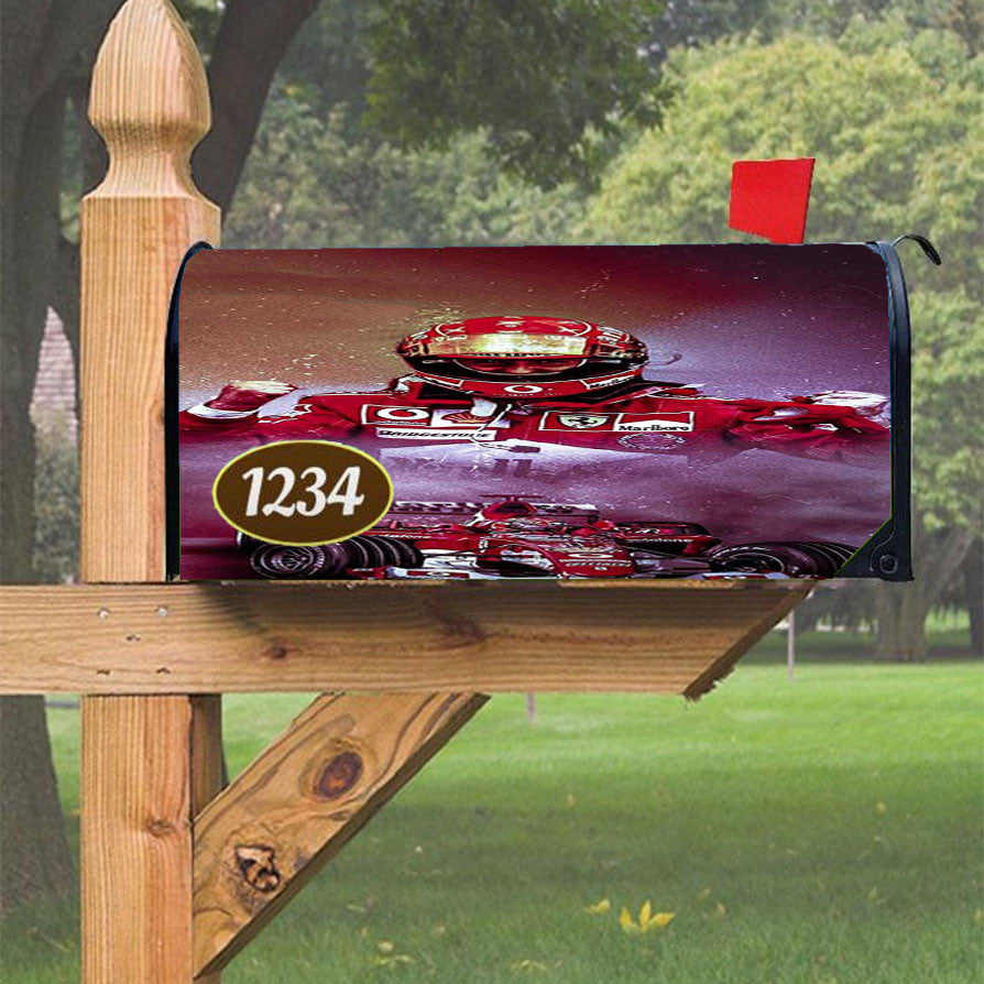 Michael Schumacher Formula One 2 Magnetic Mailbox Cover 18" X 21" Outdoor Decor