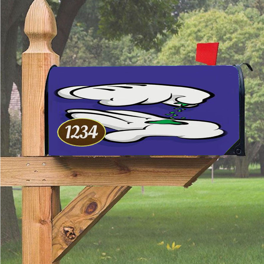 Mickey Hands Weed Magnetic Mailbox Cover 18" X 21" Outdoor Decor