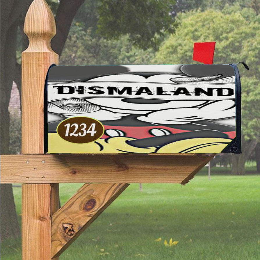 Mickey Mouse Dismaland Magnetic Mailbox Cover 18" X 21" Outdoor Decor