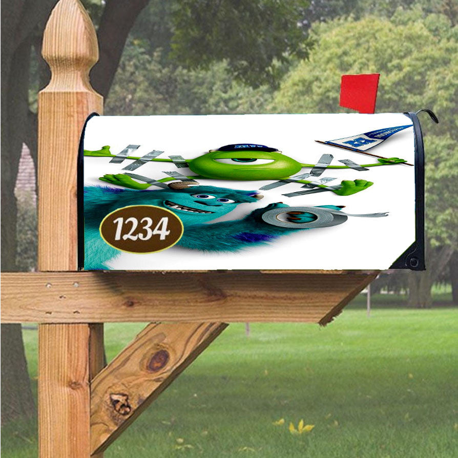Mike And Sulley Monsters University Magnetic Mailbox Cover 18" X 21" Outdoor Decor