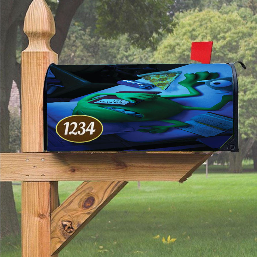 Mike Wazowski Sleep Monster University Magnetic Mailbox Cover 18" X 21" Outdoor Decor