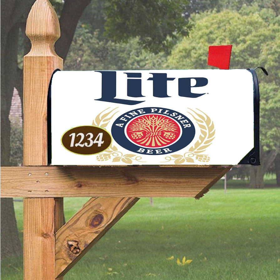 Miller Lite Beer Can Magnetic Mailbox Cover 18" X 21" Outdoor Decor