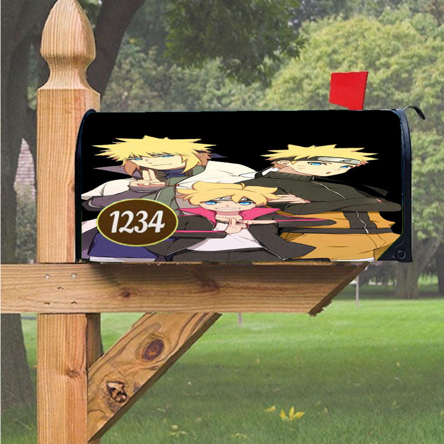 Minato Naruto Boruto Magnetic Mailbox Cover 18" X 21" Outdoor Decor