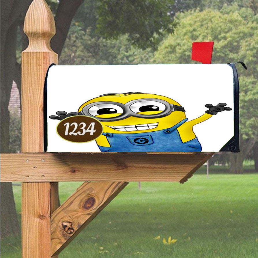 Minion Bob Magnetic Mailbox Cover 18" X 21" Outdoor Decor