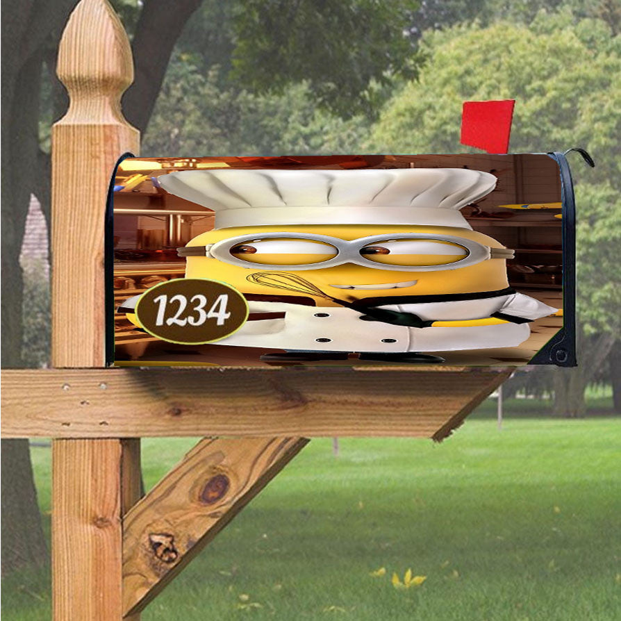 Minion Chef Magnetic Mailbox Cover 18" X 21" Outdoor Decor