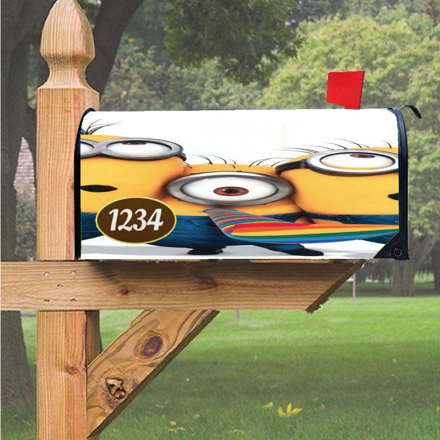 Minion Cute Magnetic Mailbox Cover 18" X 21" Outdoor Decor