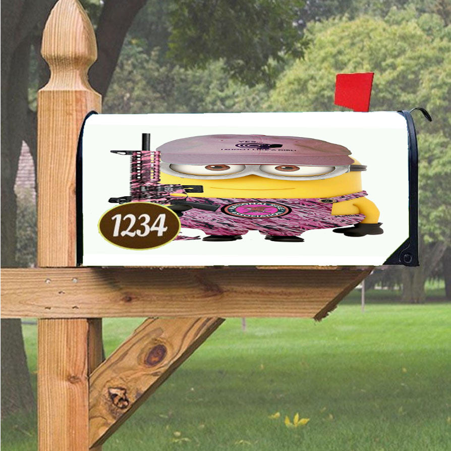 Minion Disney Army Magnetic Mailbox Cover 18" X 21" Outdoor Decor