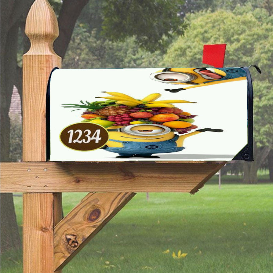 Minion Disney Banana Magnetic Mailbox Cover 18" X 21" Outdoor Decor