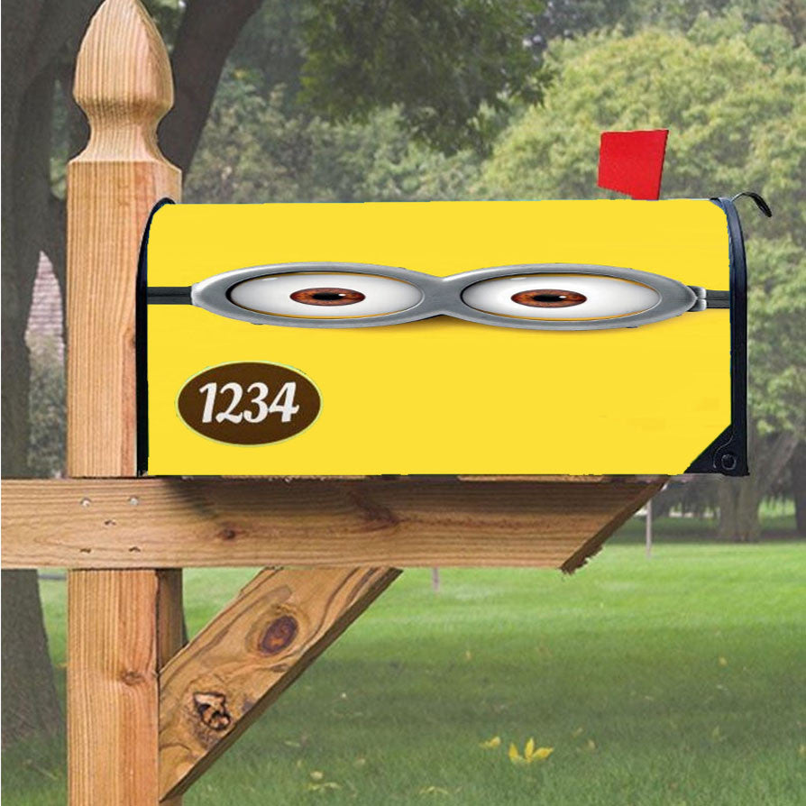 Minion Eyes 3D Magnetic Mailbox Cover 18" X 21" Outdoor Decor