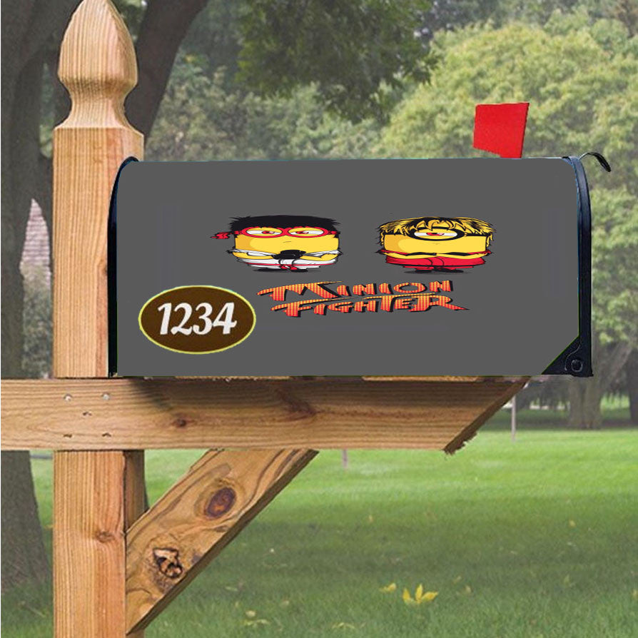 Minion Fighter Magnetic Mailbox Cover 18" X 21" Outdoor Decor