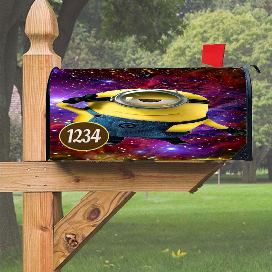 Minion Galaxy Magnetic Mailbox Cover 18" X 21" Outdoor Decor
