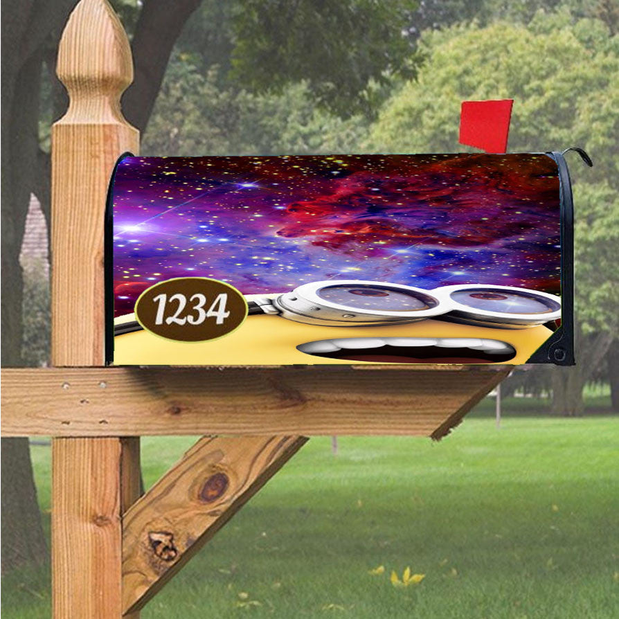 Minion Look Galaxy Nebula Magnetic Mailbox Cover 18" X 21" Outdoor Decor