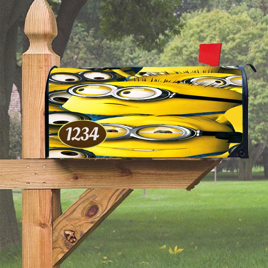 Minion Pattern Funny Magnetic Mailbox Cover 18" X 21" Outdoor Decor
