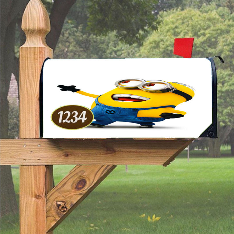 Minion Pose Magnetic Mailbox Cover 18" X 21" Outdoor Decor