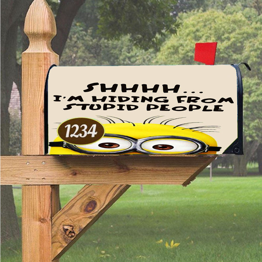 Minion Quote Magnetic Mailbox Cover 18" X 21" Outdoor Decor