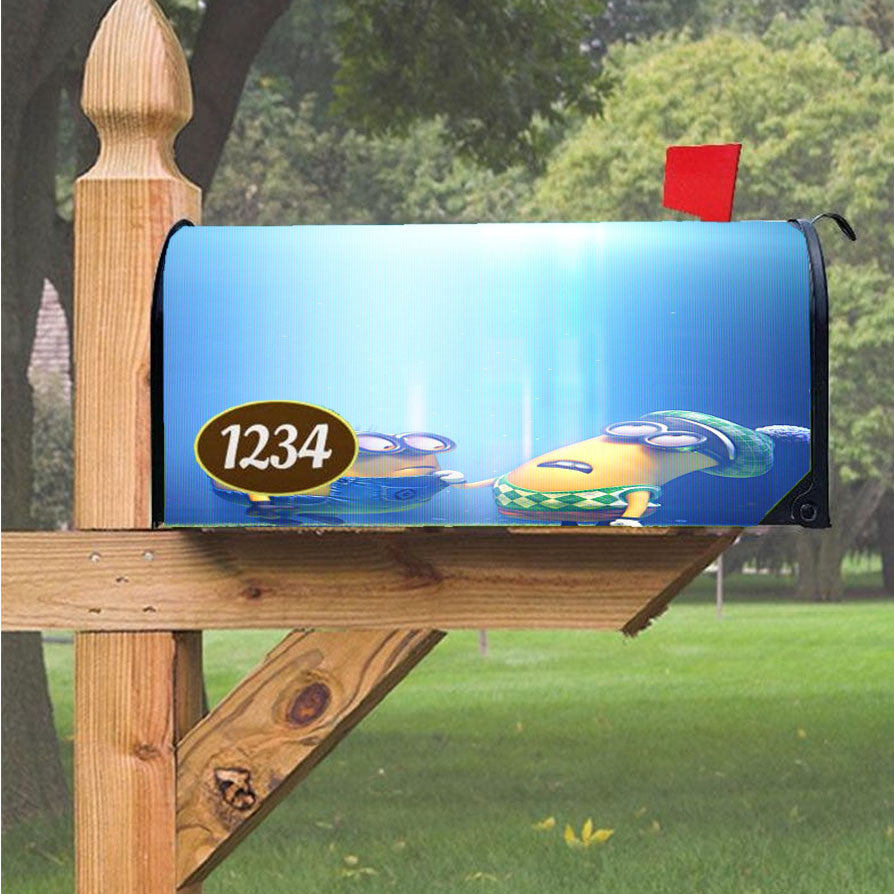 Minion Stuart And Kevin Magnetic Mailbox Cover 18" X 21" Outdoor Decor