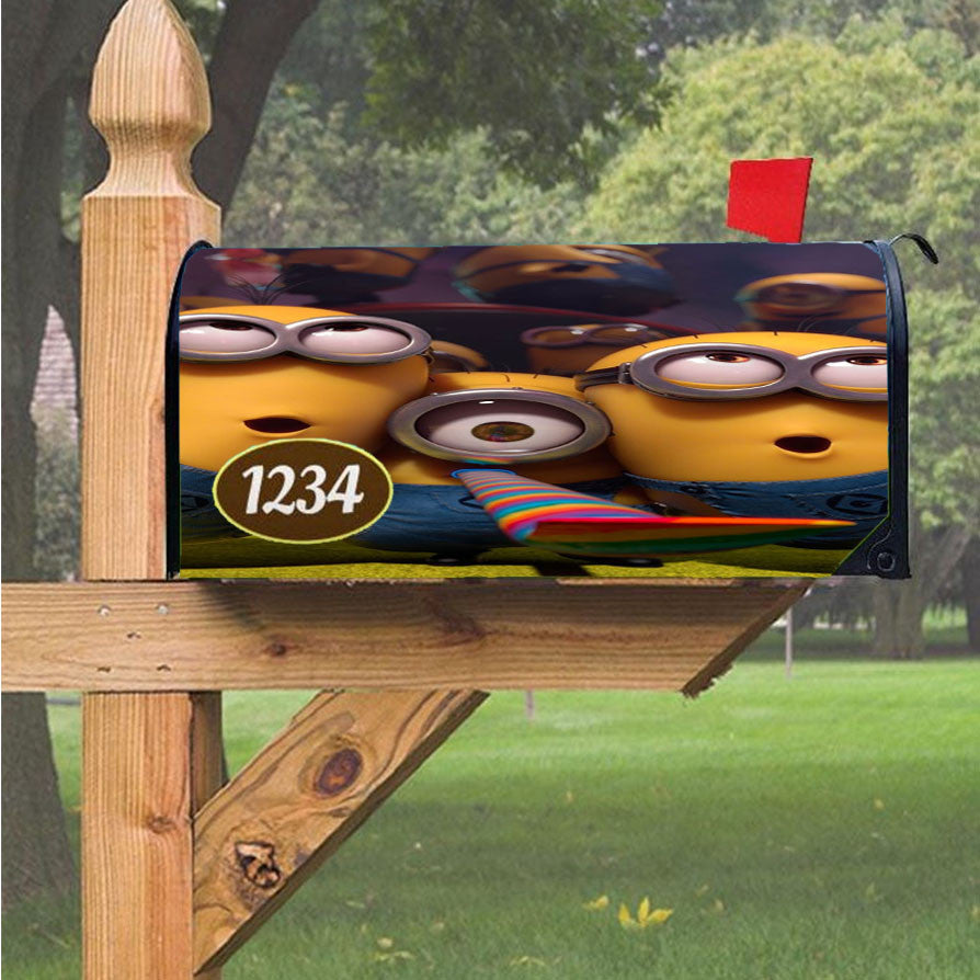 Minions Party Magnetic Mailbox Cover 18" X 21" Outdoor Decor