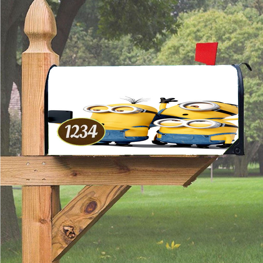 Minions Selfi Magnetic Mailbox Cover 18" X 21" Outdoor Decor