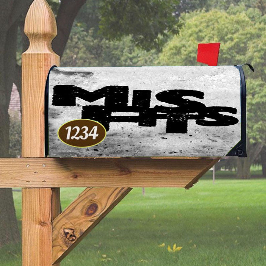 Misfits Alphabet Magnetic Mailbox Cover 18" X 21" Outdoor Decor