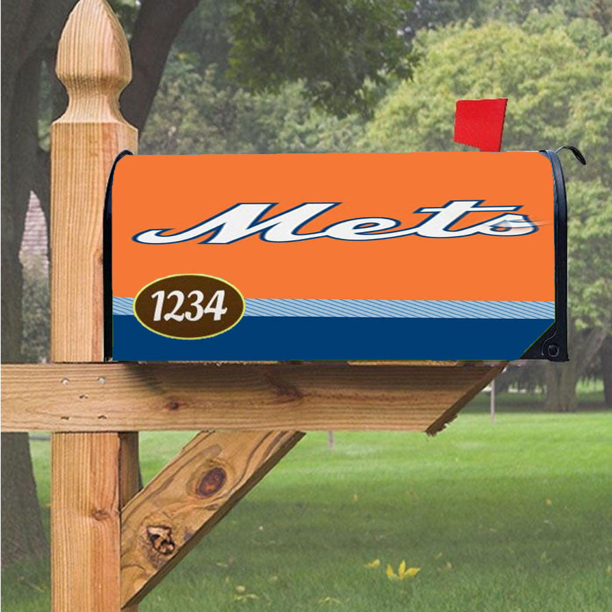 Mlb New York Mets Magnetic Mailbox Cover 18" X 21" Outdoor Decor