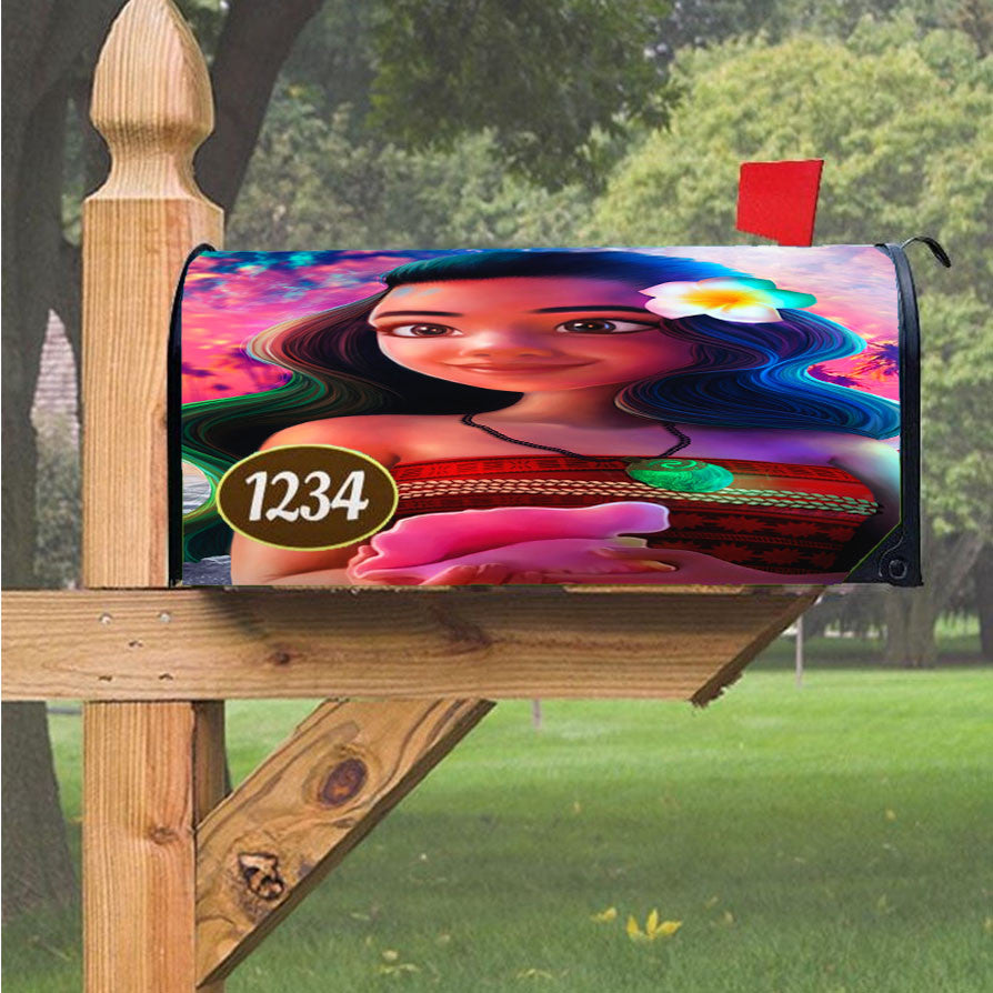 Moana Digital Painting Magnetic Mailbox Cover 18" X 21" Outdoor Decor