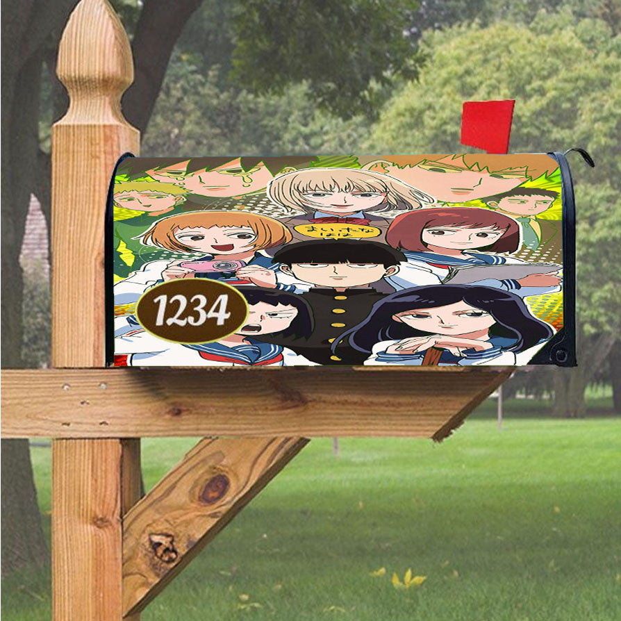 Mob Psycho 100 Wallpapers Magnetic Mailbox Cover 18" X 21" Outdoor Decor