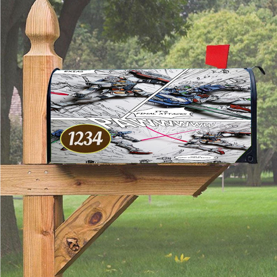 Mobile Suit Gundam Magnetic Mailbox Cover 18" X 21" Outdoor Decor