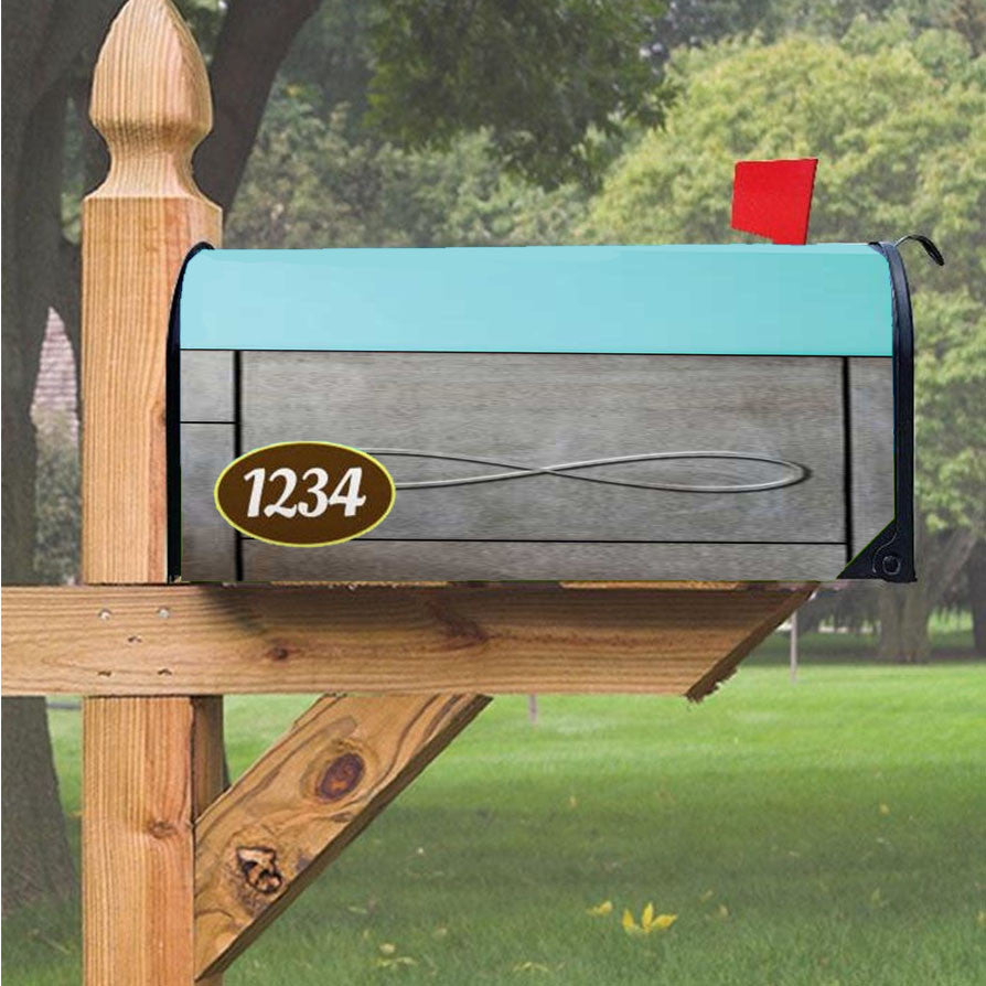 Modern Stone Pattern Infinity Magnetic Mailbox Cover 18" X 21" Outdoor Decor