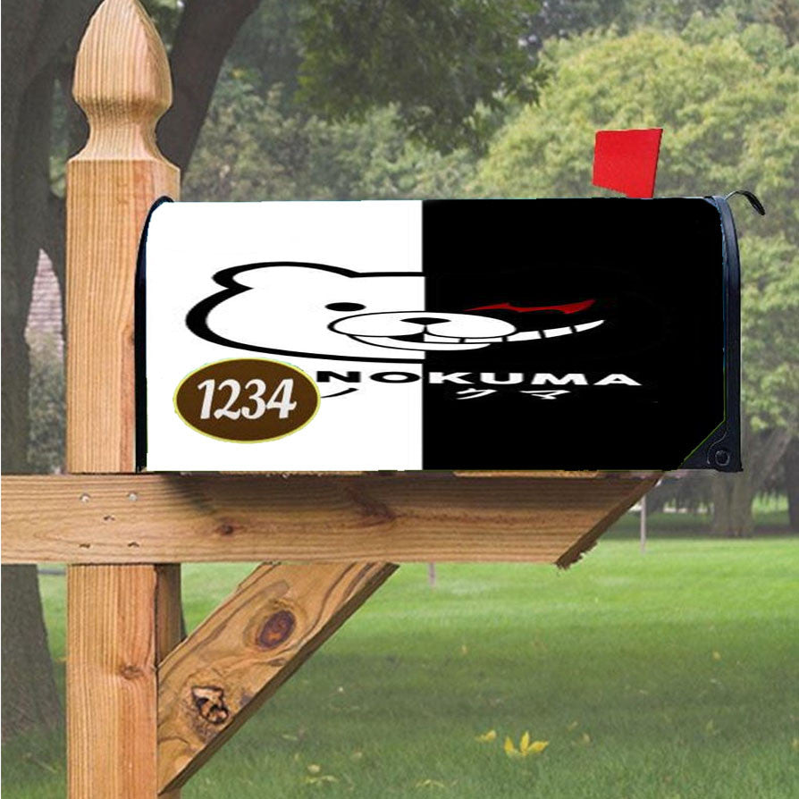 Monokuma Sinister Magnetic Mailbox Cover 18" X 21" Outdoor Decor