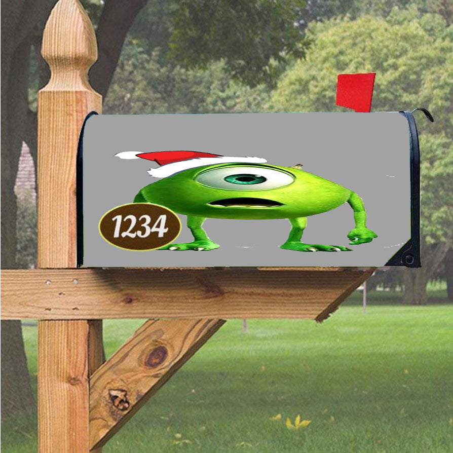 Monster Universe Funny Christmas Magnetic Mailbox Cover 18" X 21" Outdoor Decor