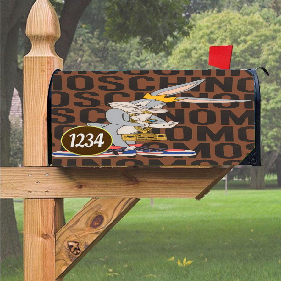 Moschino Bugs Bunny Magnetic Mailbox Cover 18" X 21" Outdoor Decor