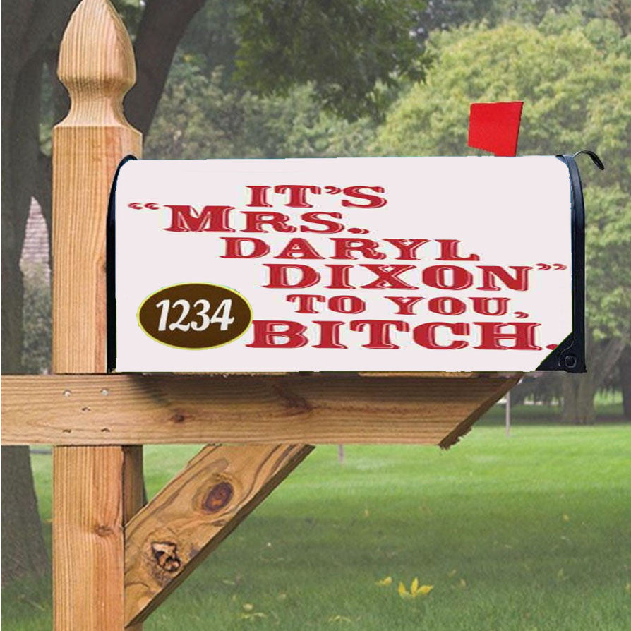 Mrs Daryl Dixon Master Magnetic Mailbox Cover 18" X 21" Outdoor Decor