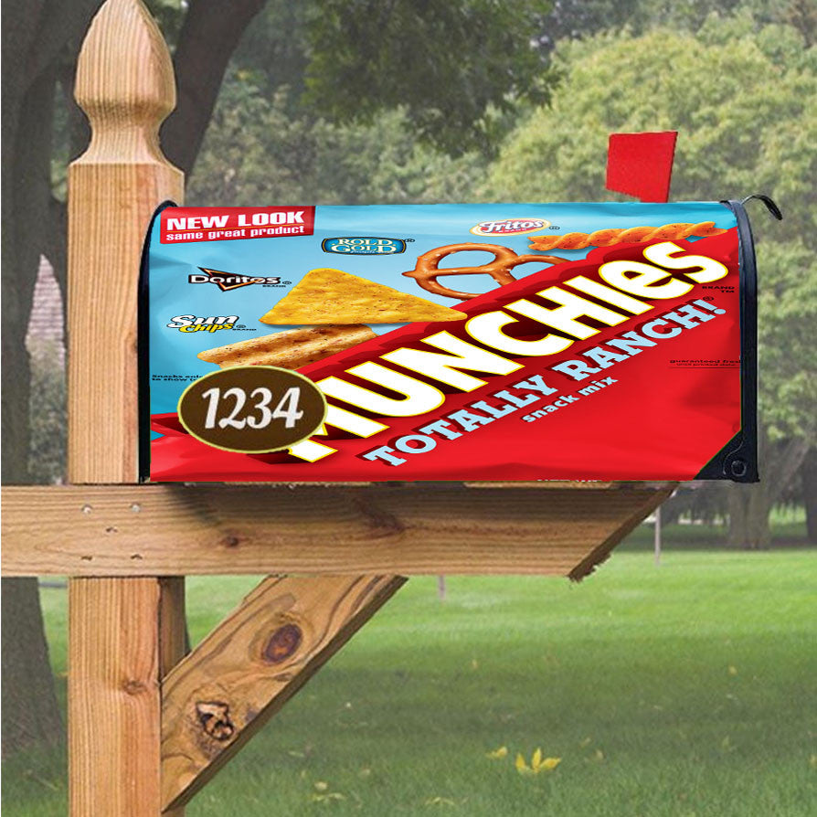 Munchies Totally Ranch Snack Mix Sun Chips Doritos Rold Gold Fritos Magnetic Mailbox Cover 18" X 21" Outdoor Decor