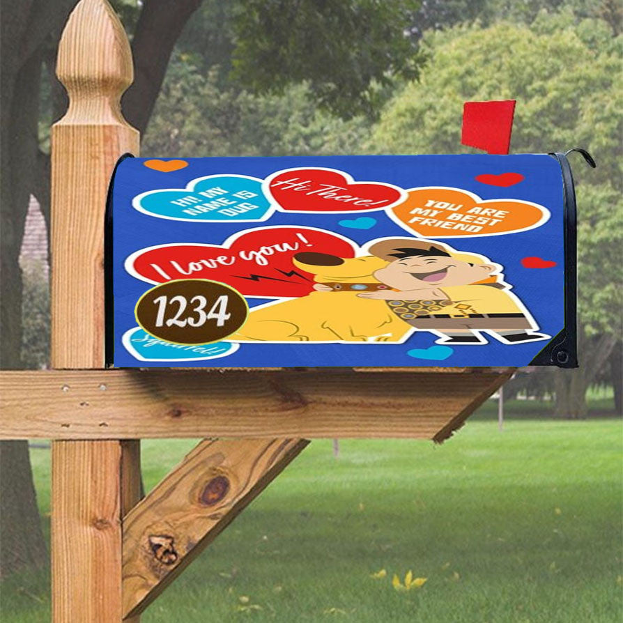 My Best Friend Up Magnetic Mailbox Cover 18" X 21" Outdoor Decor