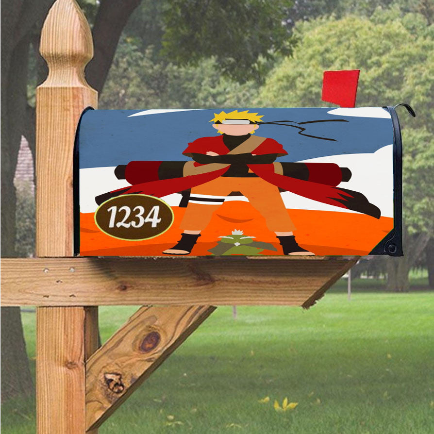 Naruto Arrives Minimalist Magnetic Mailbox Cover 18" X 21" Outdoor Decor
