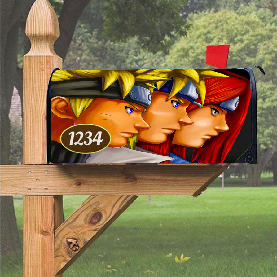 Naruto Big Family Magnetic Mailbox Cover 18" X 21" Outdoor Decor
