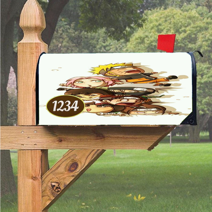 Naruto Cartoon Magnetic Mailbox Cover 18" X 21" Outdoor Decor