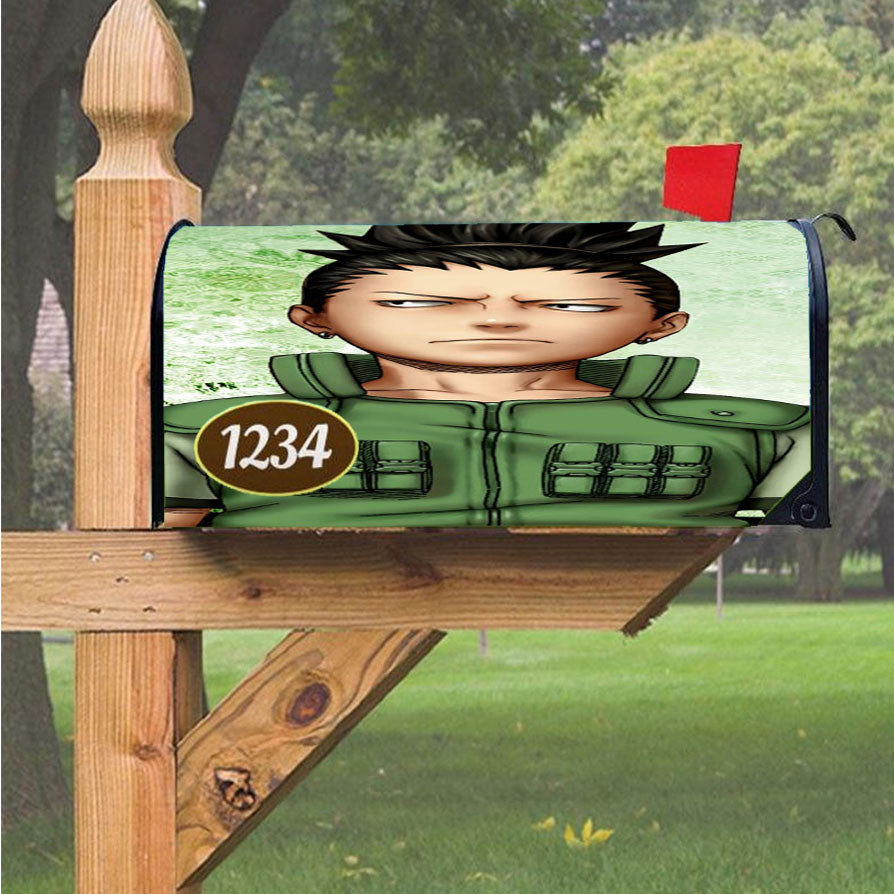 Naruto Cartoon Shikamaru Magnetic Mailbox Cover 18" X 21" Outdoor Decor