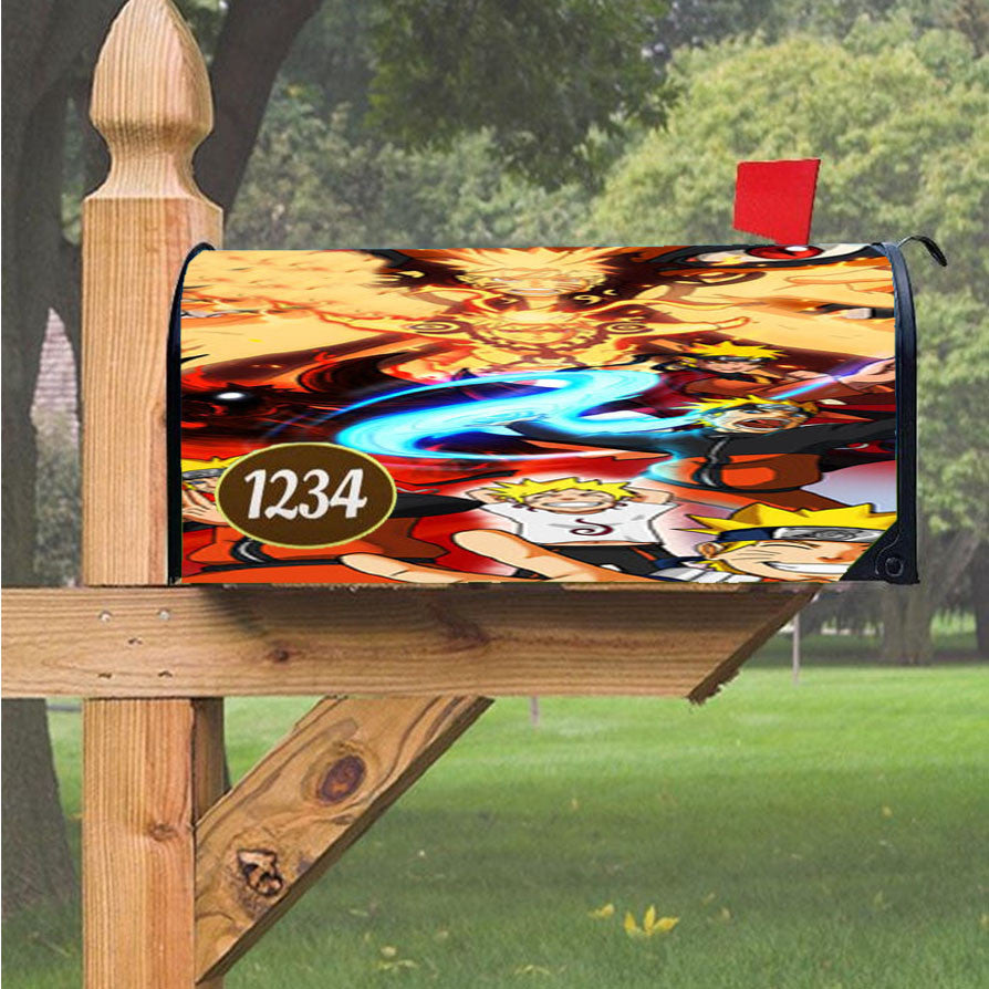 Naruto Hokage Kyubi Magnetic Mailbox Cover 18" X 21" Outdoor Decor